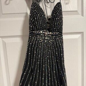 black evening dress